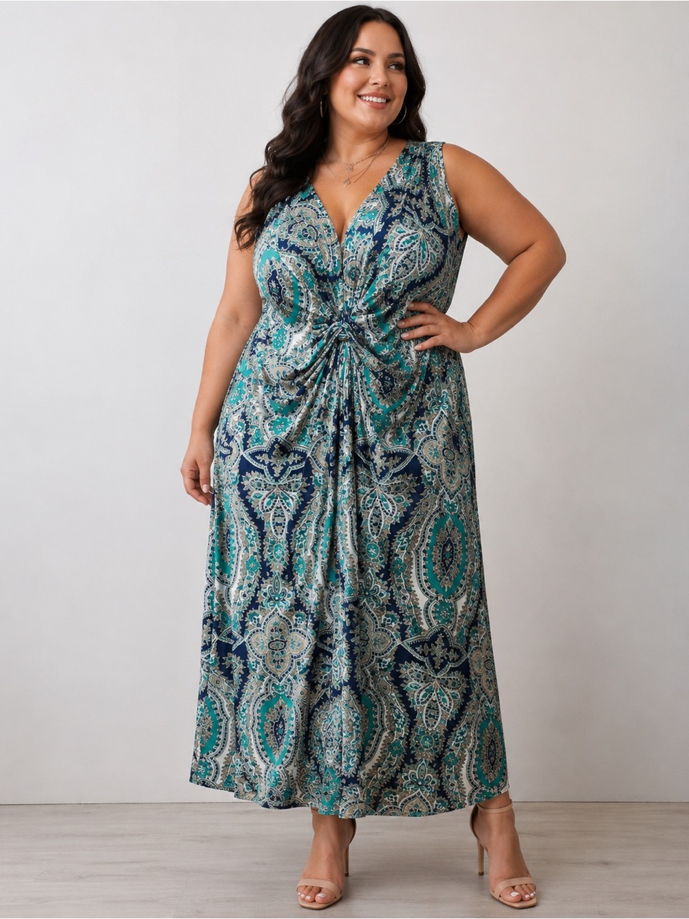 Soft Surroundings Kaleidoscope Paisley Maxi Dress Size 2X - Picture 1 of 10